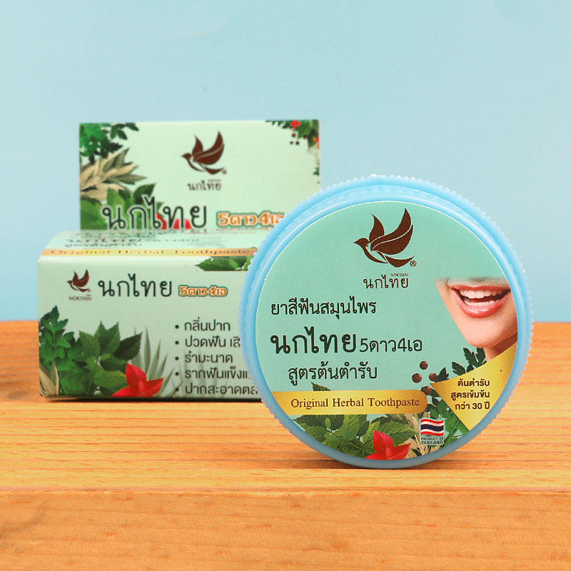 Teeth Whitening Thailand - 태국 노크타이 허벌 치약 25g, 상쾌한