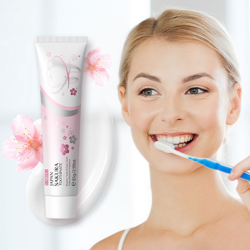 Teeth Whitening Japan - 라이코우 일본 벚꽃 치약 미백 얼룩