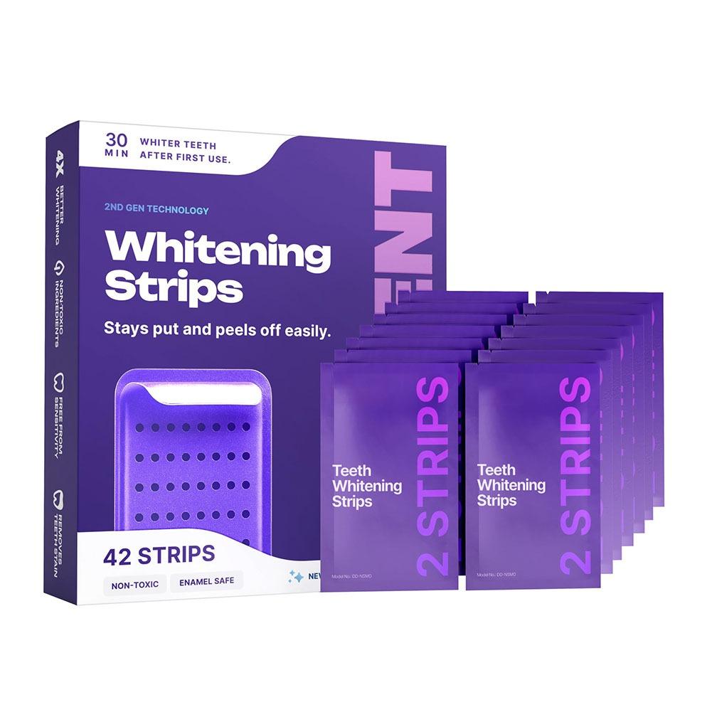 Teeth Whitening Gel Refills - 42팩 퍼플 치아 미백 스트립 -