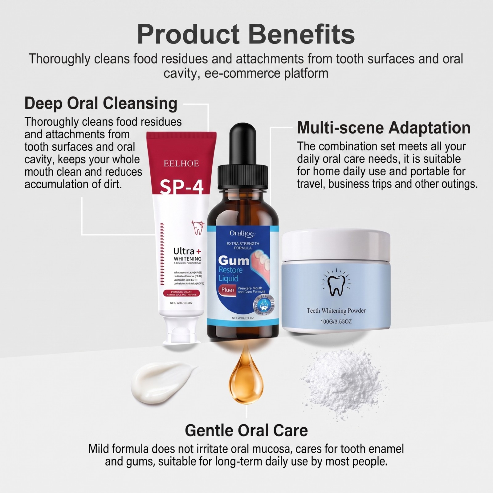 구강 관리 콤보 세트 미백 치약 구강청결제 치아 미백  - Teeth Whitening Kit 리뷰 및 가격