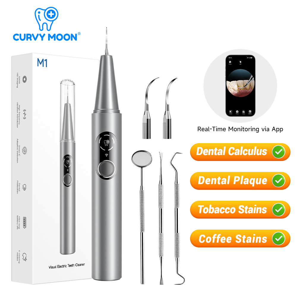 CURVY MOON 카메라가 장착된 가시형 전기 초음파 - Teeth Whitening Kit Professional 리뷰 및 가격