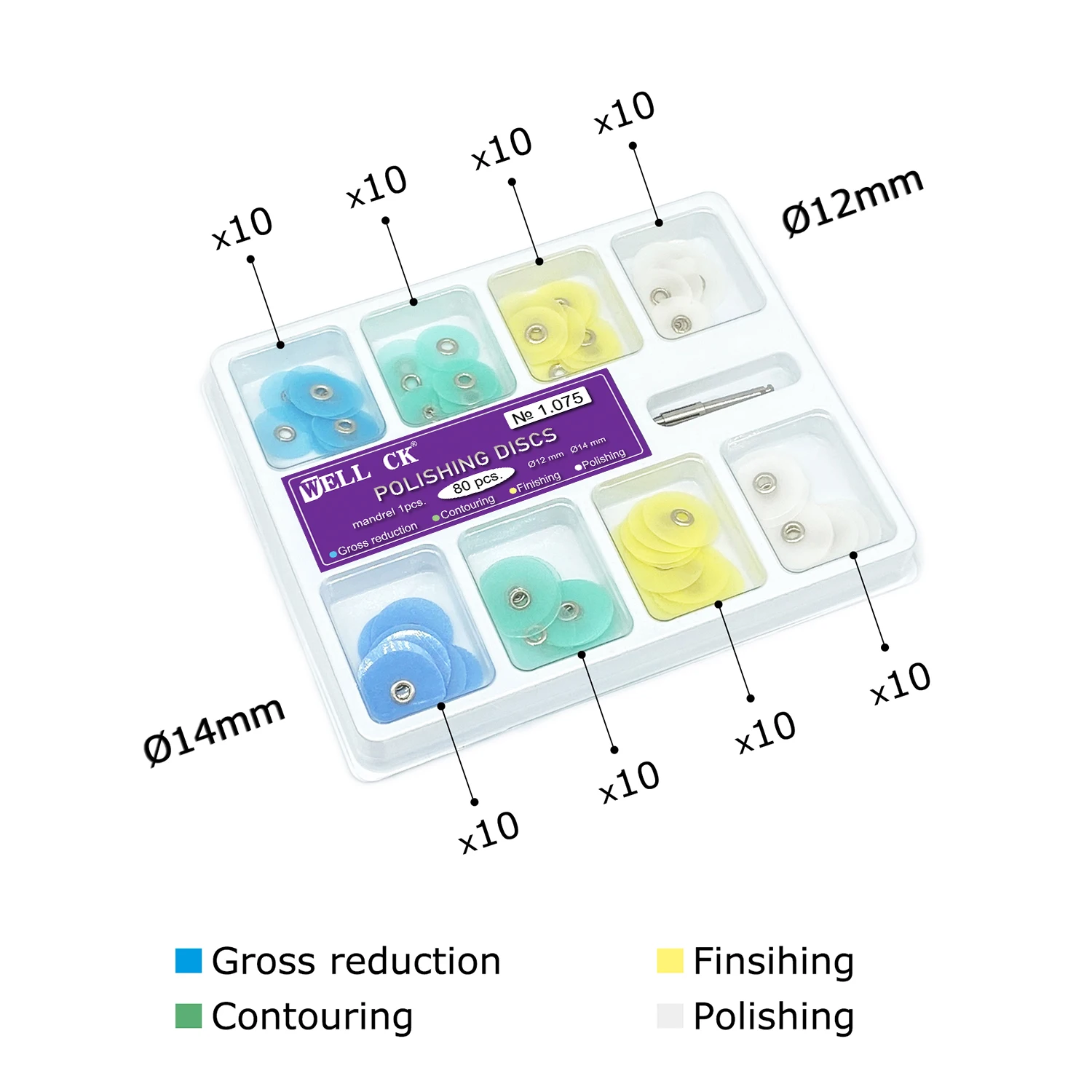 WELLCK 치과 연마 디스크 총 감소 윤곽 맨드릴 소 - Teeth Whitening Kit Professional 리뷰 및 가격