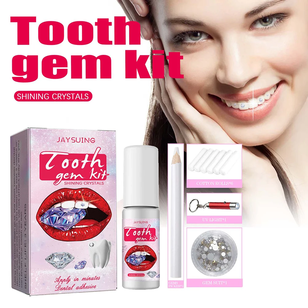 DIY 치아 보석 키트, 경화 조명 접착제, 크리스탈  - Teeth Whitening Kit 리뷰 및 가격