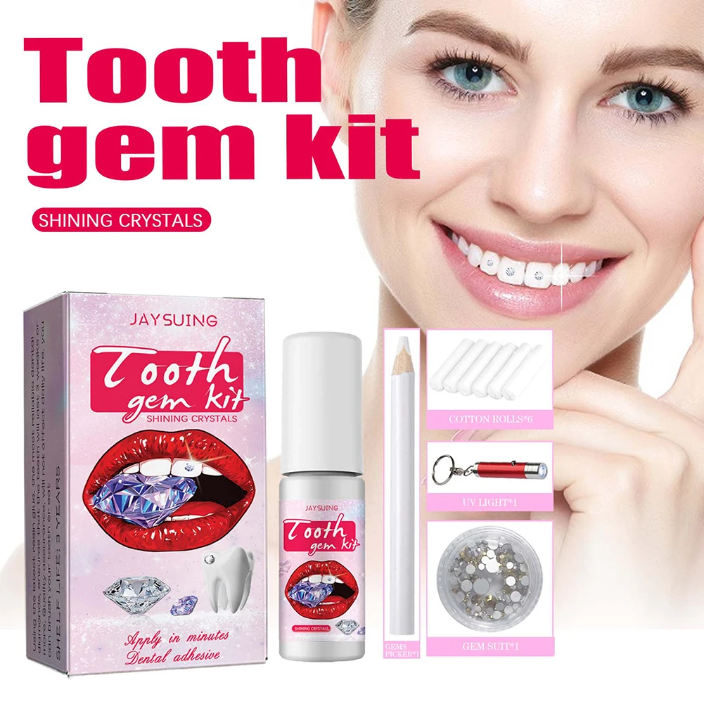 DIY 치아 보석 키트, 경화 조명 접착제, 크리스탈  - Teeth Whitening Kit 리뷰 및 가격