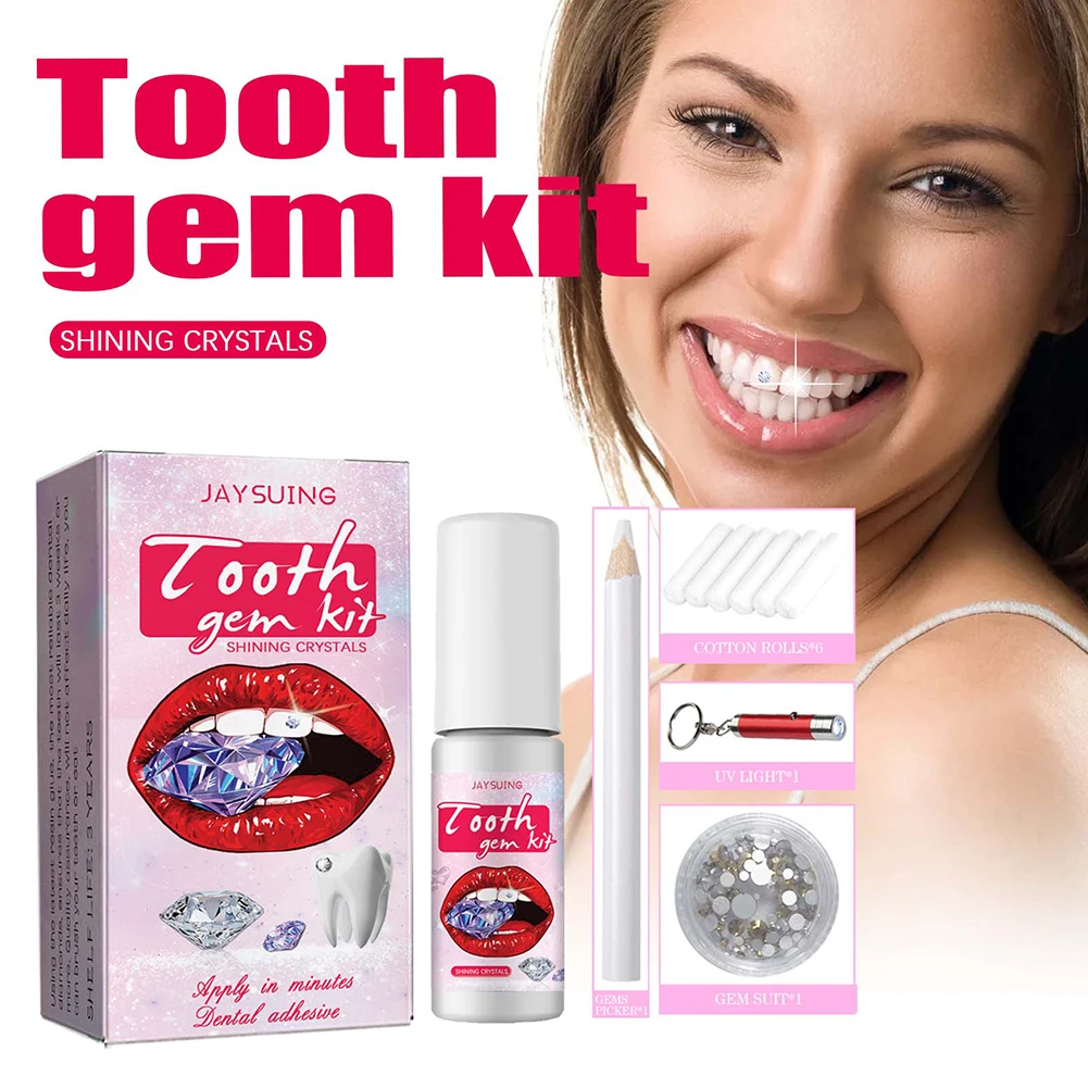 DIY 치아 보석 키트, 경화 조명 접착제, 크리스탈  - Teeth Whitening Kit 리뷰 및 가격